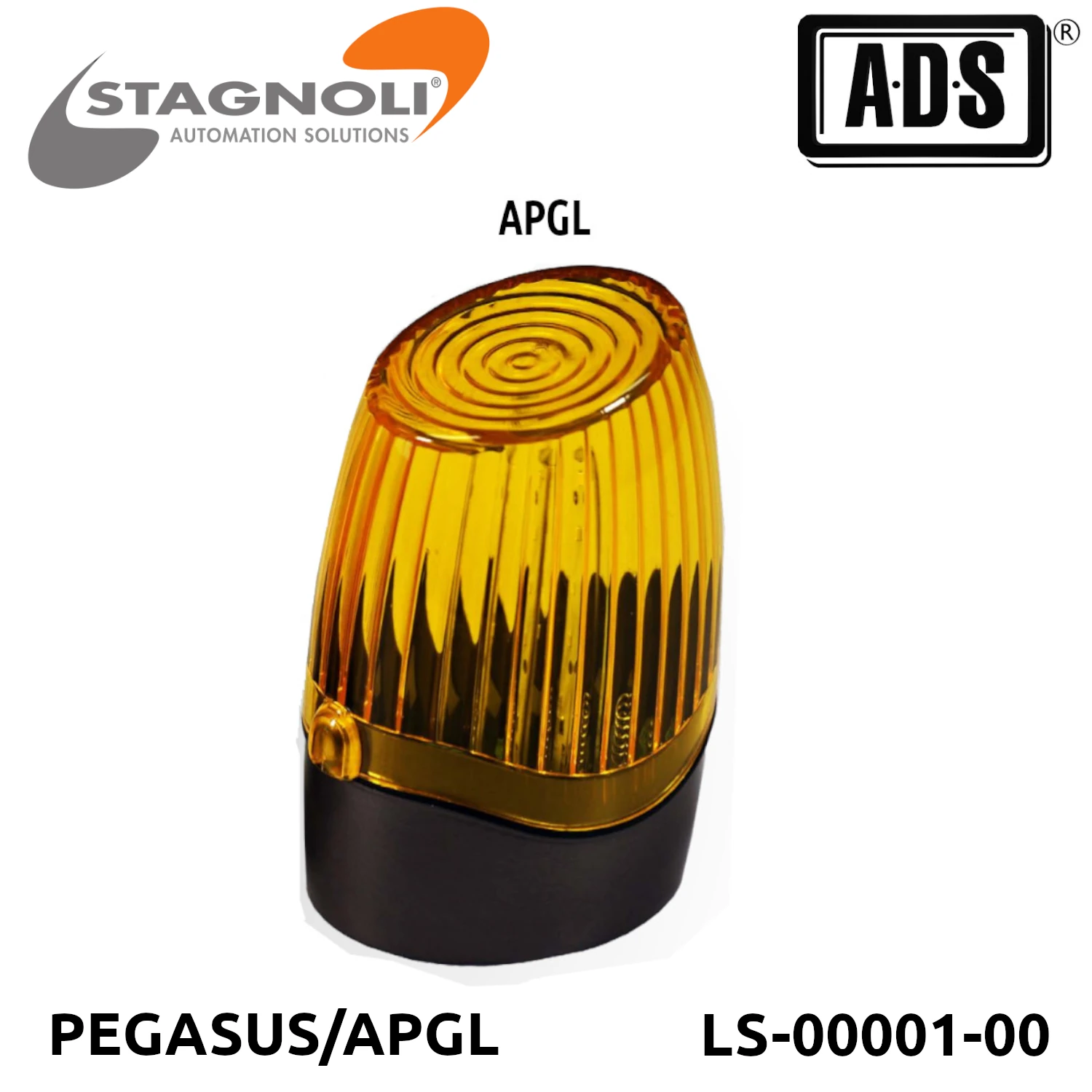 LAMPARA DESTELLANTE LED AMARILLO 12-24-220V MARCA STAGNOLI MOD.PEGASUS